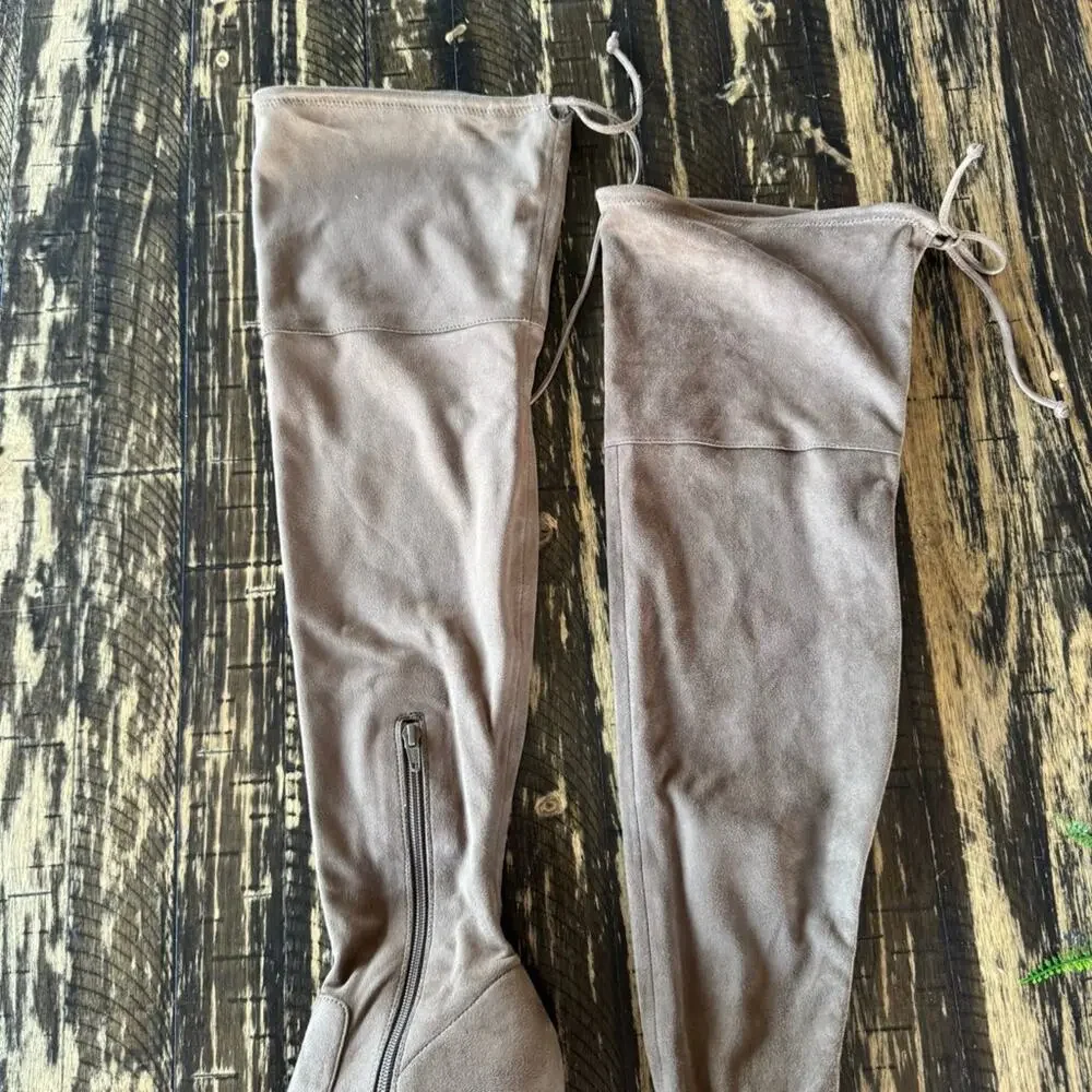 Aldo – Camel Tan Over-the-Knee Suede Boots (Size 8.5)